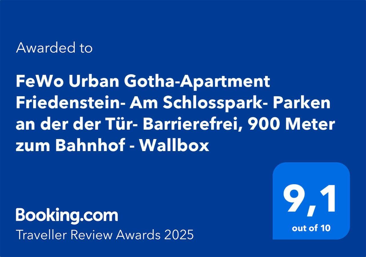 Fewo Urban Gotha-Apartment Friedenstein- Am Schlosspark- Parken An Der Der Tuer- Barrierefrei, 900 Meter Zum Bahnhof - Wallbox מראה חיצוני תמונה